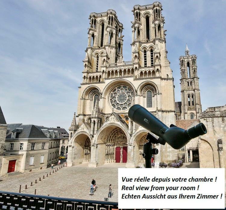 拉昂Logis Du Parvis ***Face Cathedrale/In Front Of The Cathedral***住宿加早餐旅馆 外观 照片